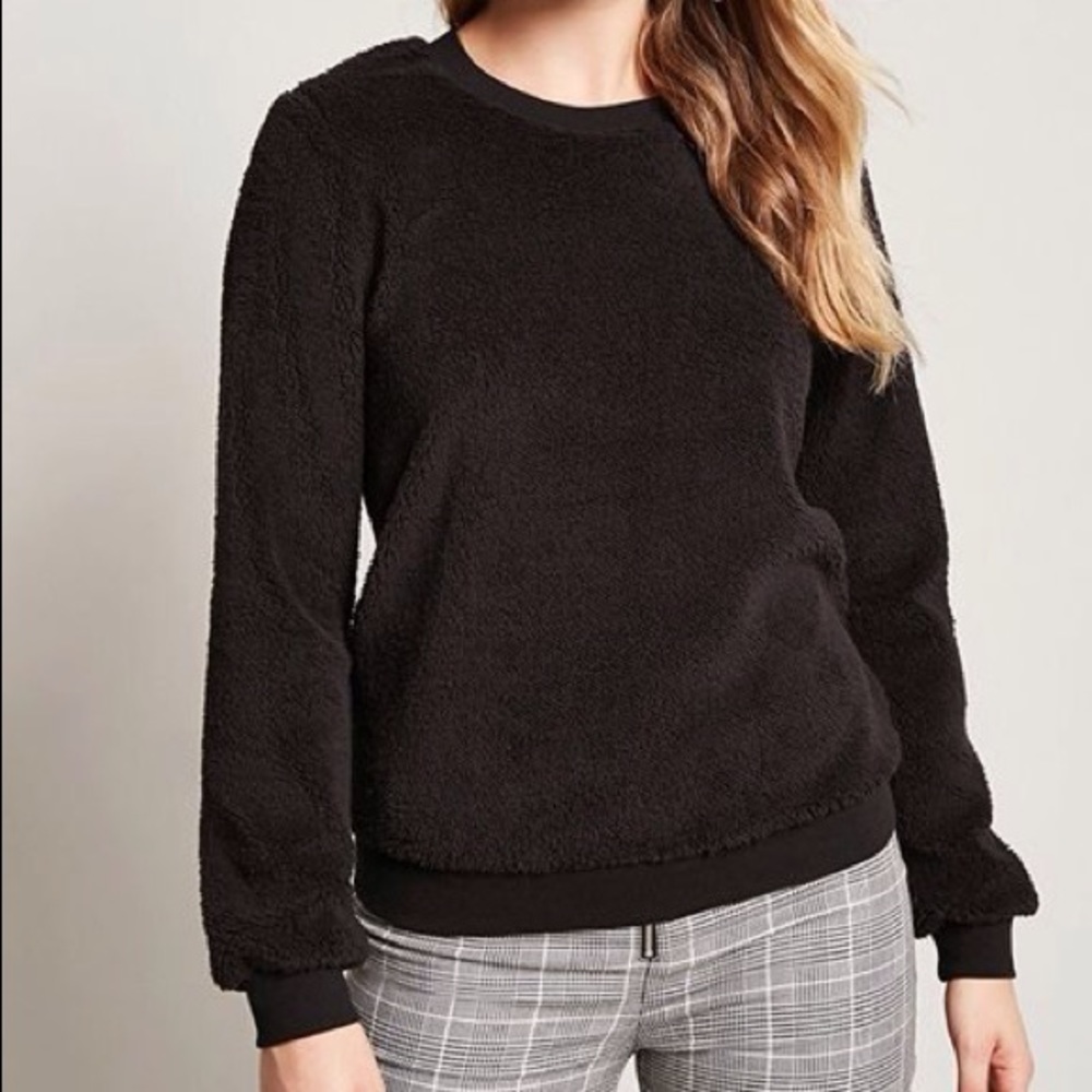 New Faux Shearling Sweatshirt